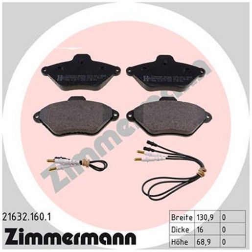 Zimmermann Brake Pad Front Set 21632.160.1