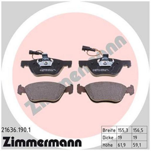 Zimmermann Brake Pad Front Set 21636.190.1