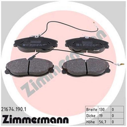 Zimmermann Brake Pad Front Set 21674.190.1