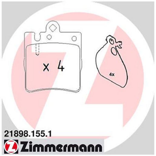 Zimmermann Brake Pad Rear Set 21898.155.1