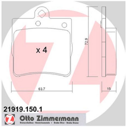 Zimmermann Brake Pad Rear Set 21919.150.1