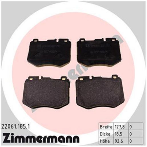 Zimmermann Brake Pad Front Set 22061.185.1