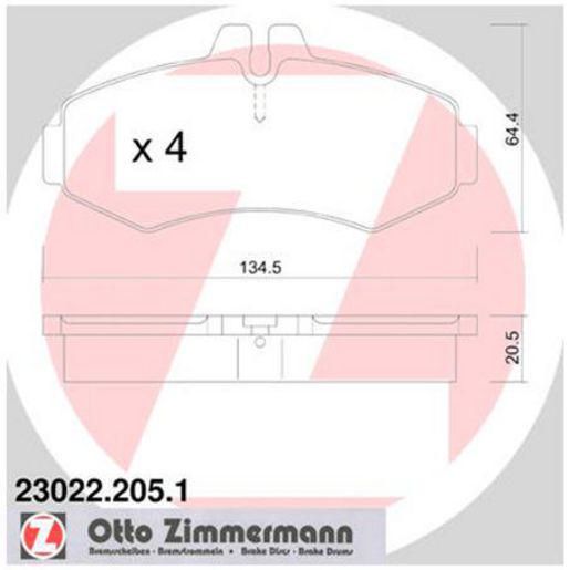 Zimmermann Brake Pad Front Set 23022.205.1