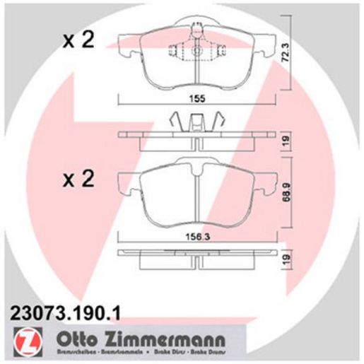 Zimmermann Brake Pad Front Set 23073.190.1