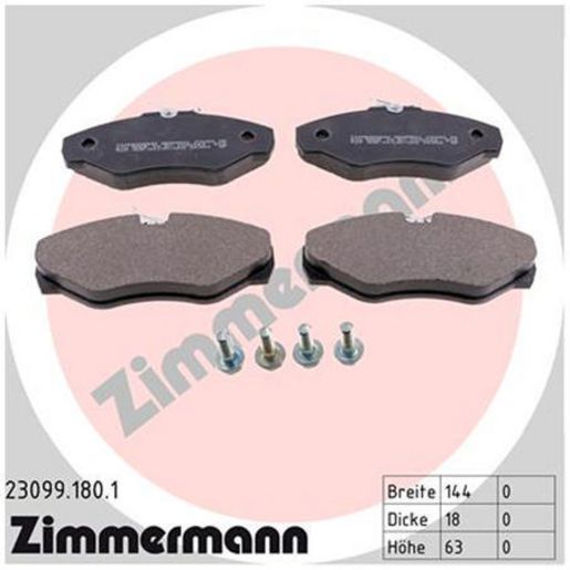Zimmermann Brake Pad Front Set 23099.180.1