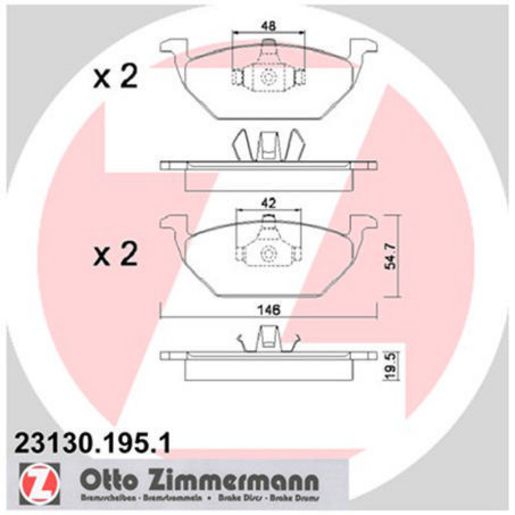 Zimmermann Brake Pad Front Set 23130.195.1