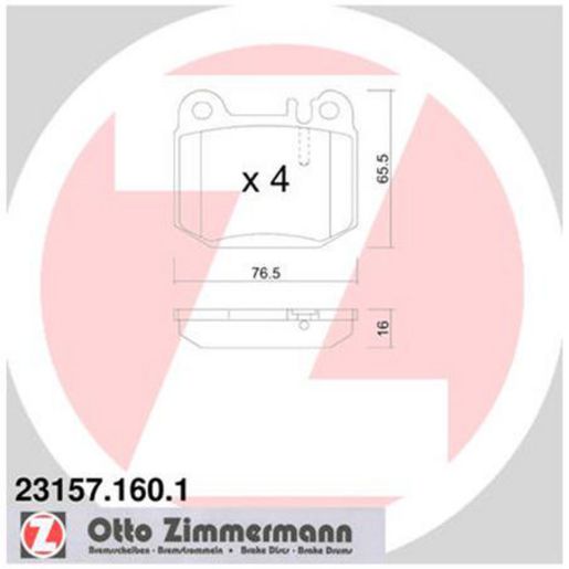 Zimmermann Brake Pad Rear Set 23157.160.1