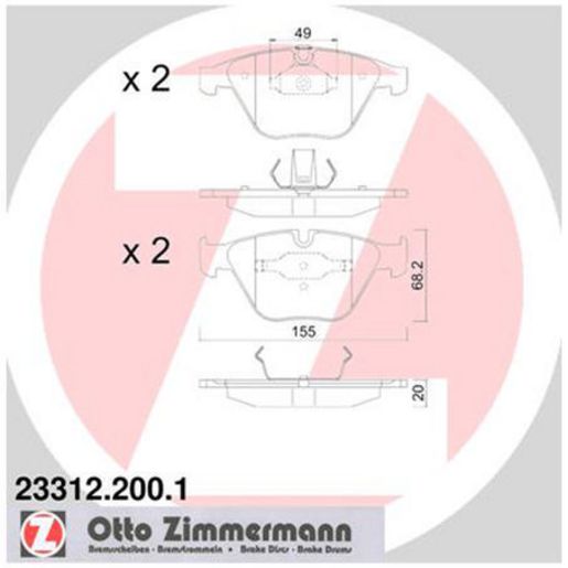 Zimmermann Brake Pad Front Set 23312.200.1