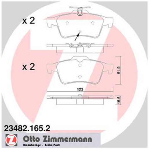 Zimmermann Brake Pad Rear Set 23482.165.2