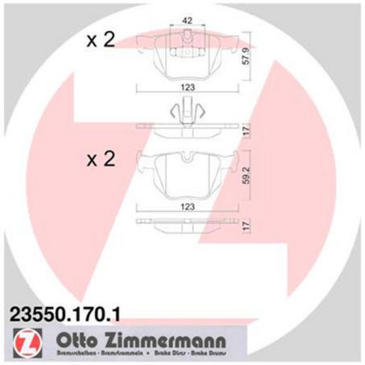Zimmermann Brake Pad Rear Set 23550.170.1