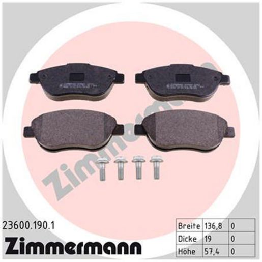 Zimmermann Brake Pad Front Set 23600.190.1