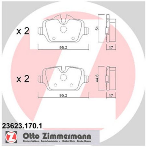 Zimmermann Brake Pad Rear Set 23623.170.1