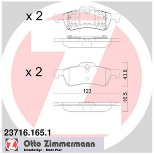 Zimmermann Brake Pad Rear Set 23716.165.1