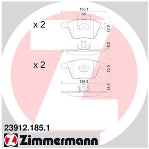 Zimmermann Brake Pad Front Set 23912.185.1