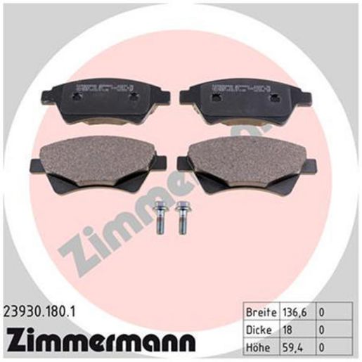 Zimmermann Brake Pad Front Set 23930.180.1