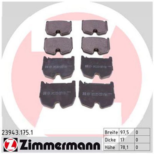 Zimmermann Brake Pad Front Set 23943.175.1