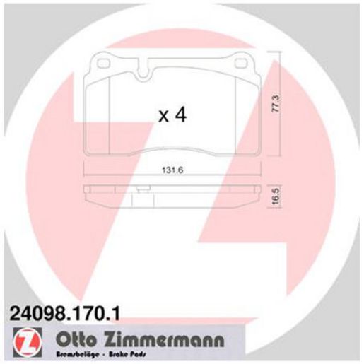 Zimmermann Brake Pad Front Set 24098.170.1
