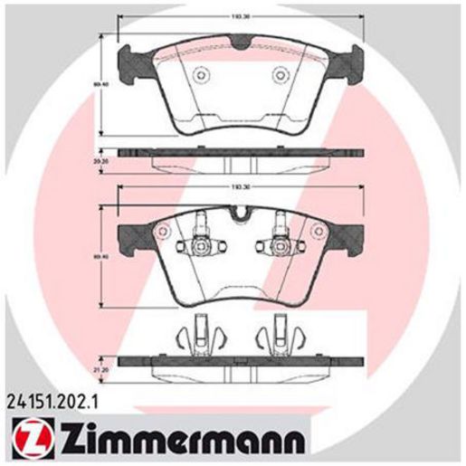 Zimmermann Brake Pad Front Set 24151.202.1
