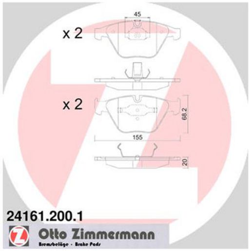 Zimmermann Brake Pad Front Set 24161.200.1