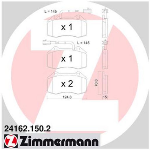 Zimmermann Brake Pad Front Set 24162.150.2