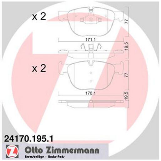 Zimmermann Brake Pad Front Set 24170.195.1