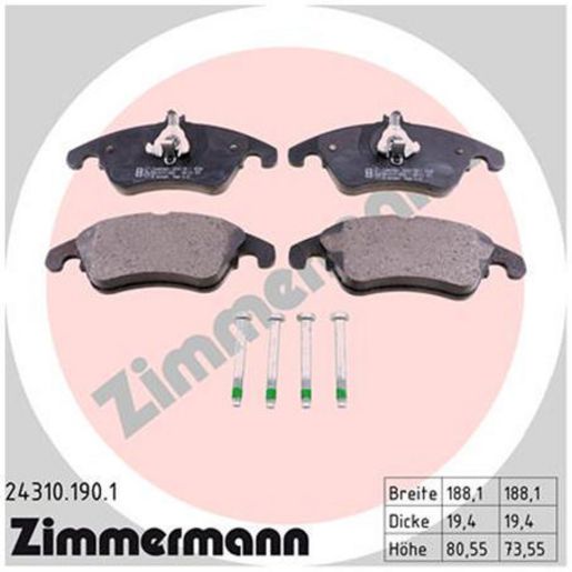 Zimmermann Brake Pad Front Set 24310.190.1
