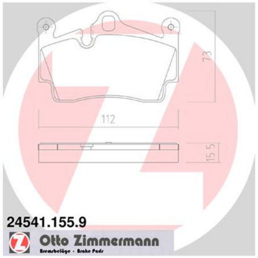 Zimmermann Brake Pad Rear Set 24541.155.9