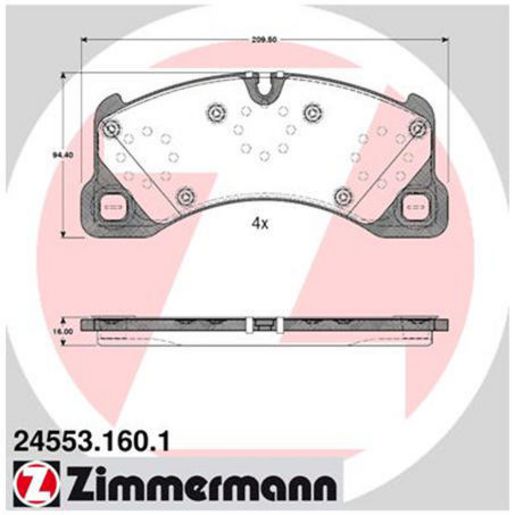 Zimmermann Brake Pad Front Set 24553.160.1