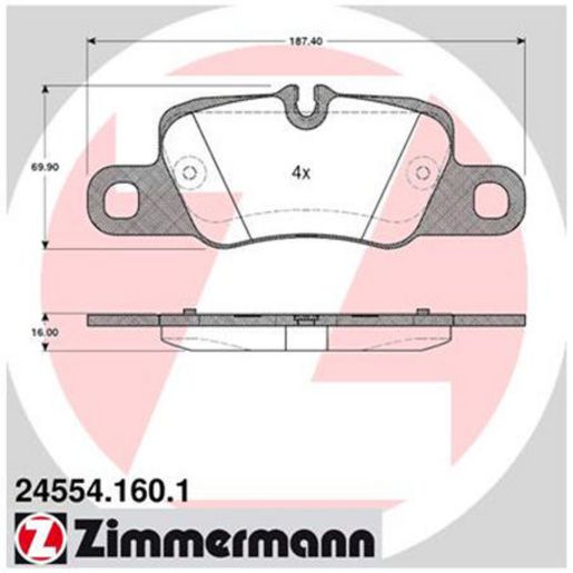 Zimmermann Brake Pad Rear Set 24554.160.1