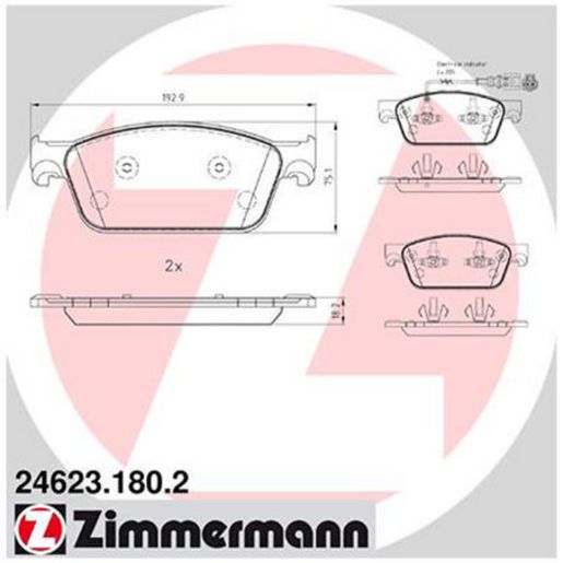 Zimmermann Brake Pad Front Set 24623.180.2