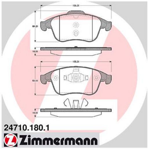 Zimmermann Brake Pad Front Set 24710.180.1