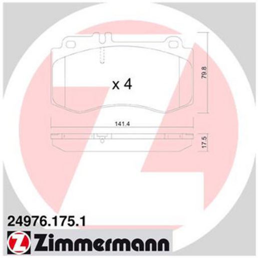 Zimmermann Brake Pad Front Set 24976.175.1