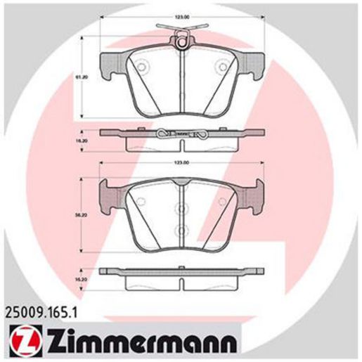 Zimmermann Brake Pad Rear Set 25009.165.1