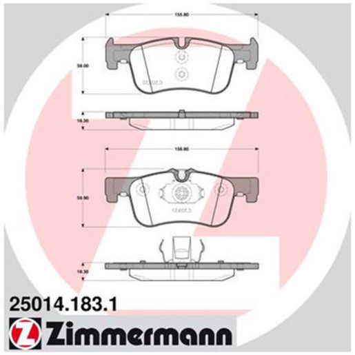 Zimmermann Brake Pad Front Set 25014.183.1