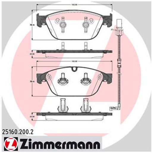 Zimmermann Brake Pad Front Set 25160.200.2