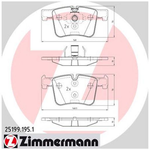 Zimmermann Brake Pad Front Set 25199.195.1