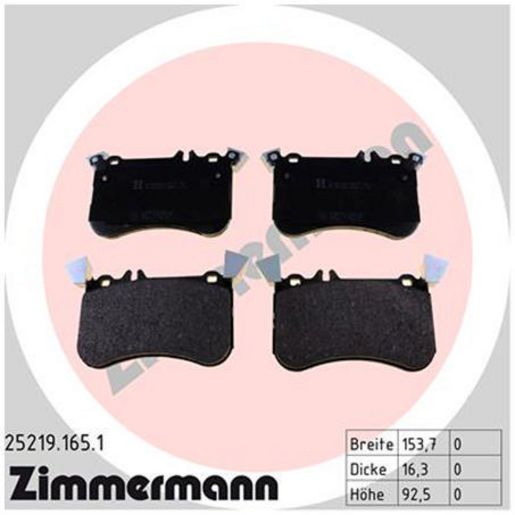 Zimmermann Brake Pad Front Set 25219.165.1
