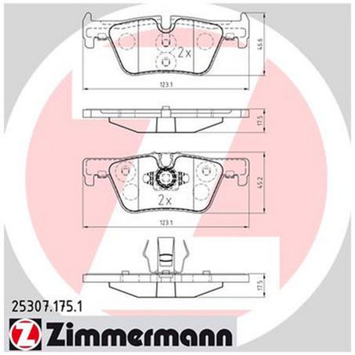 Zimmermann Brake Pad Rear Set 25307.175.1