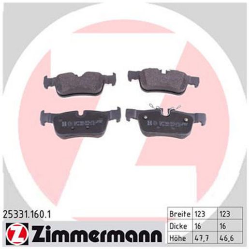 Zimmermann Brake Pad Rear Set 25331.160.1
