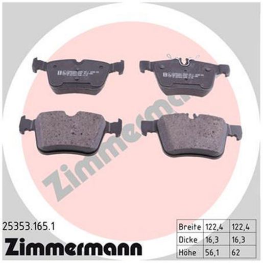 Zimmermann Brake Pad Rear Set 25353.165.1