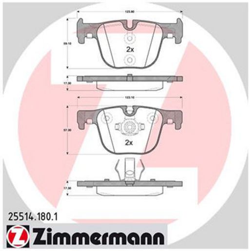 Zimmermann Brake Pad Rear Set 25514.180.1
