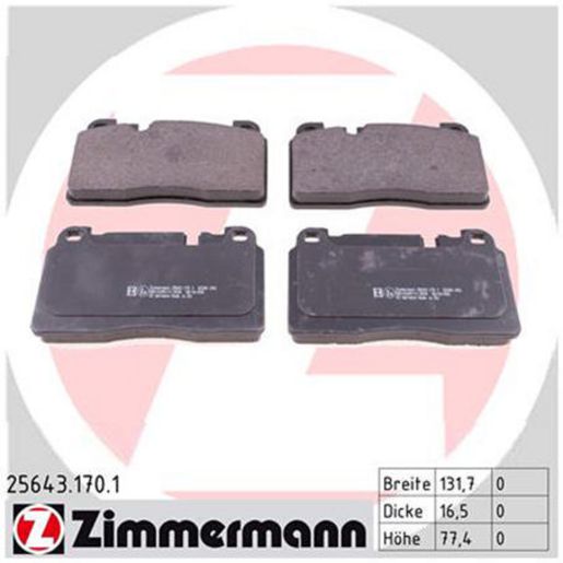 Zimmermann Brake Pad Front Set 25643.170.1
