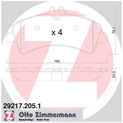 Zimmermann Brake Pad Rear Set 29217.205.1
