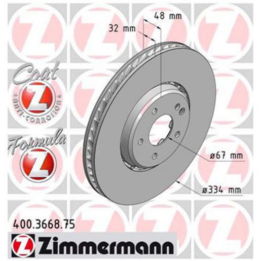 Zimmermann Formula Z Brake Rotor 334mm Front LH 400.3668.75