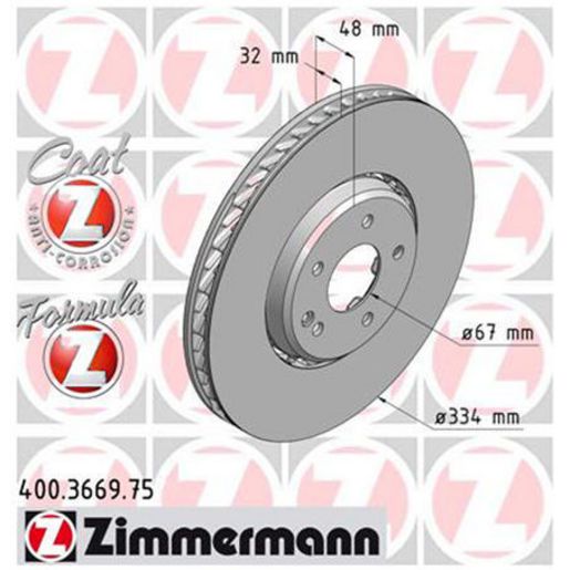 Zimmermann Formula Z Brake Rotor 334mm Front RH 400.3669.75