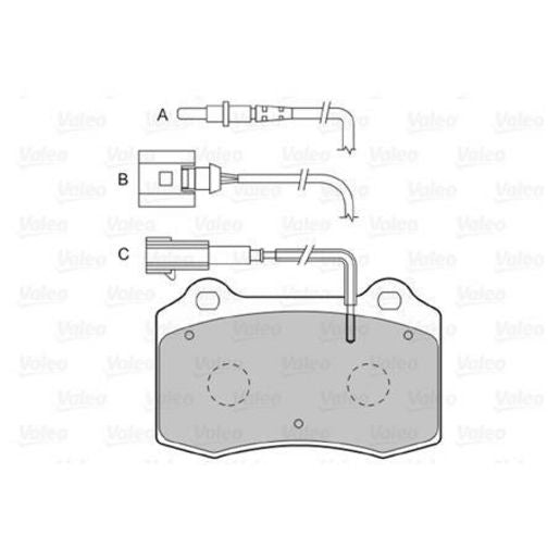 Valeo Brake Pad Set Front 598988
