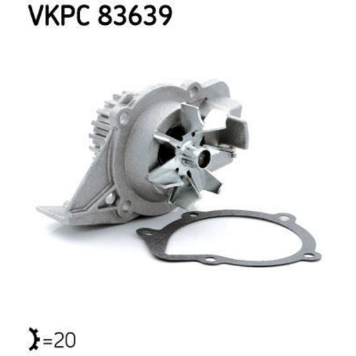 SKF Water Pump VKPC 83639