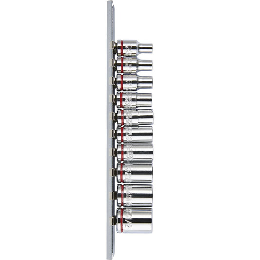 Mechpro Socket Rail Set SAE 1/4In Drive 10pc