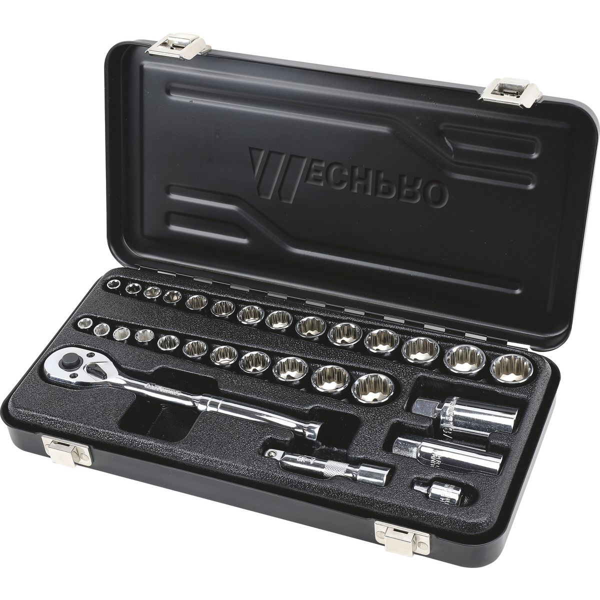 Mechpro Socket Set Metric/SAE 1/4In & 3/8In Drive 30pc