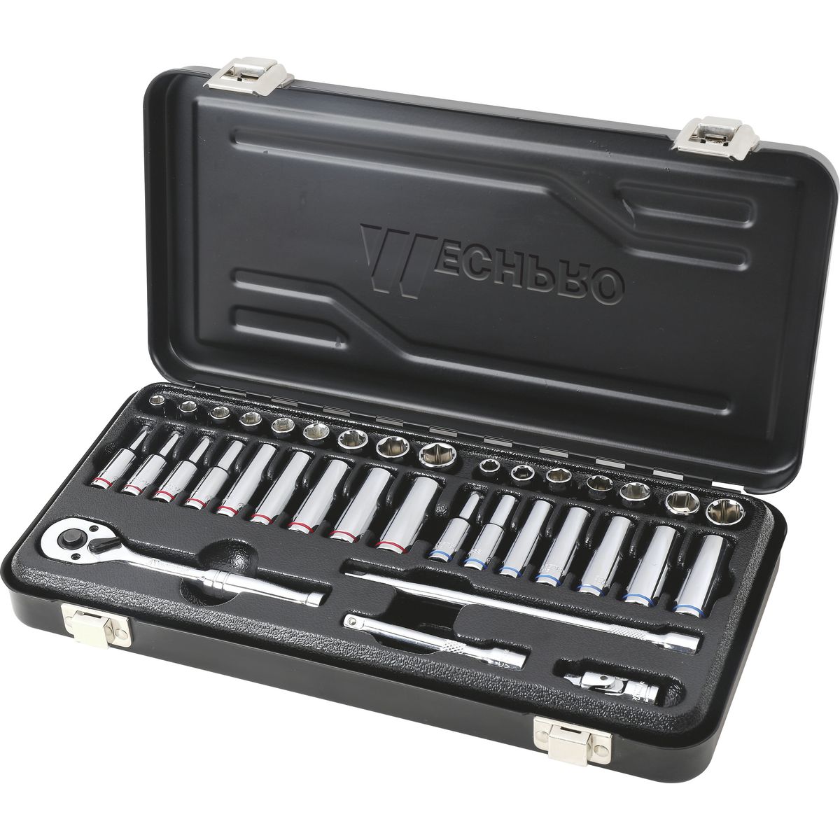 Mechpro Socket Set Metric/SAE 1/4In Drive 36pc